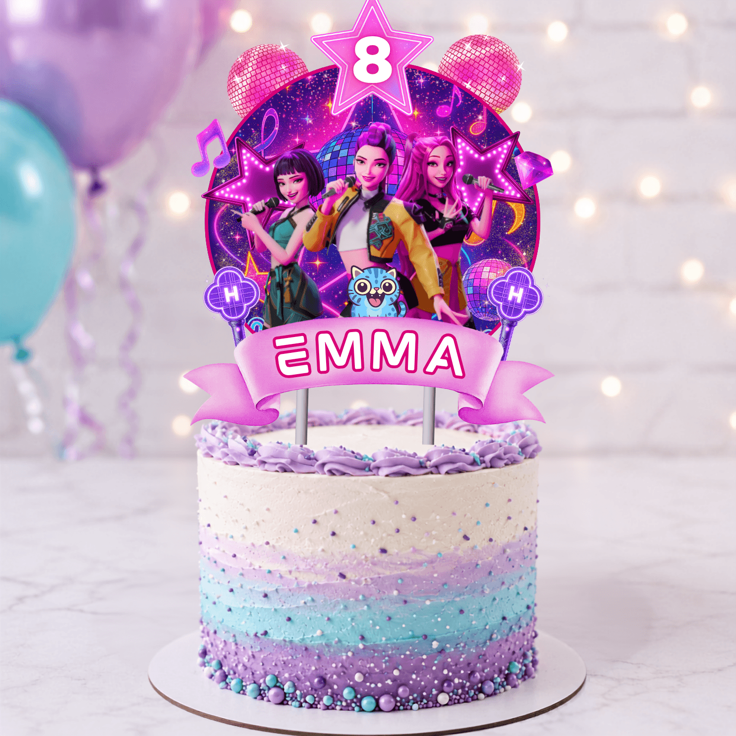 KPop Demon Hunters Editable Cake Toppers | Canva Template - Image 4