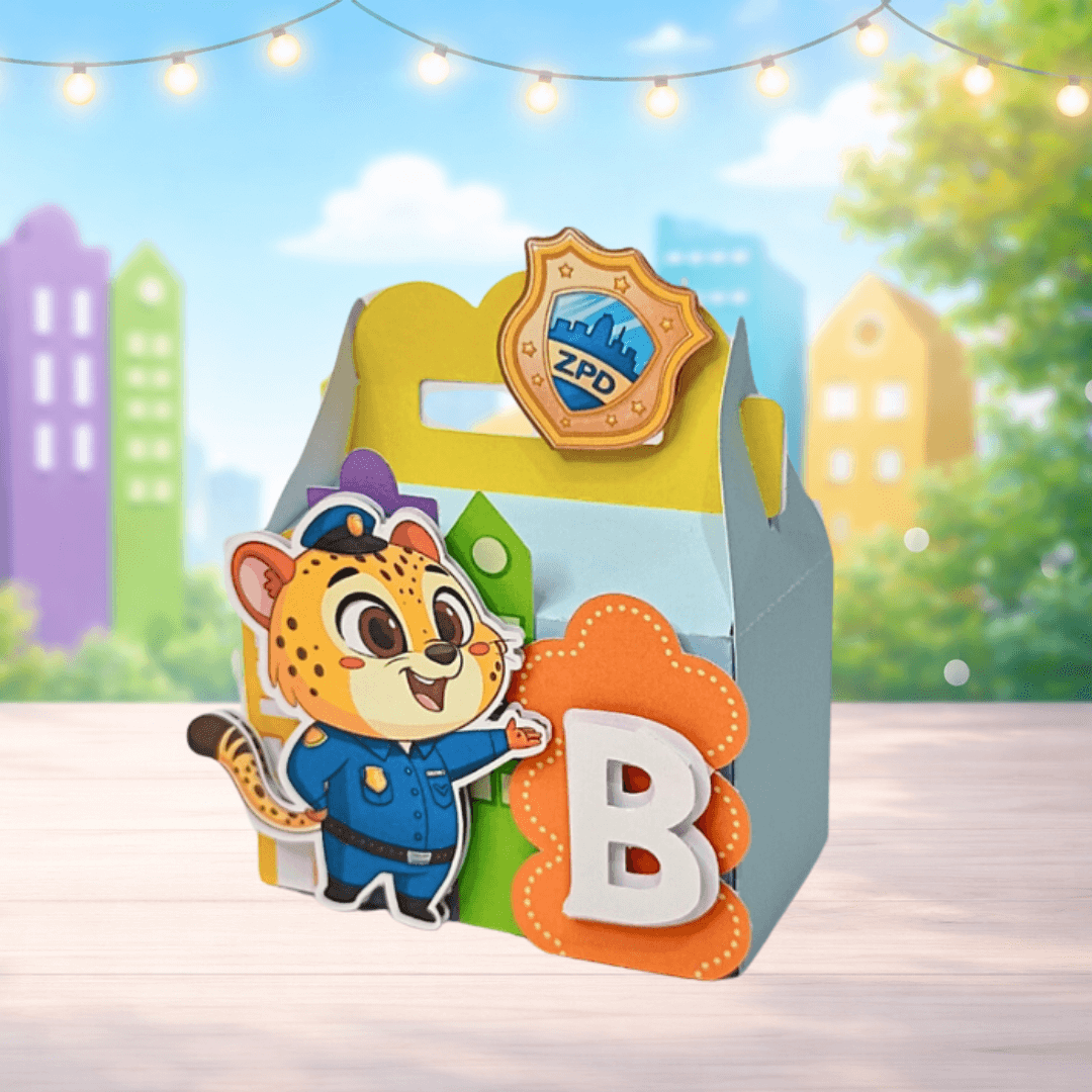 Zootopia 2 Printable Party Favor Boxes | 5 Ready-to-Print Templates | PDF & Silhouette Studio - Image 3