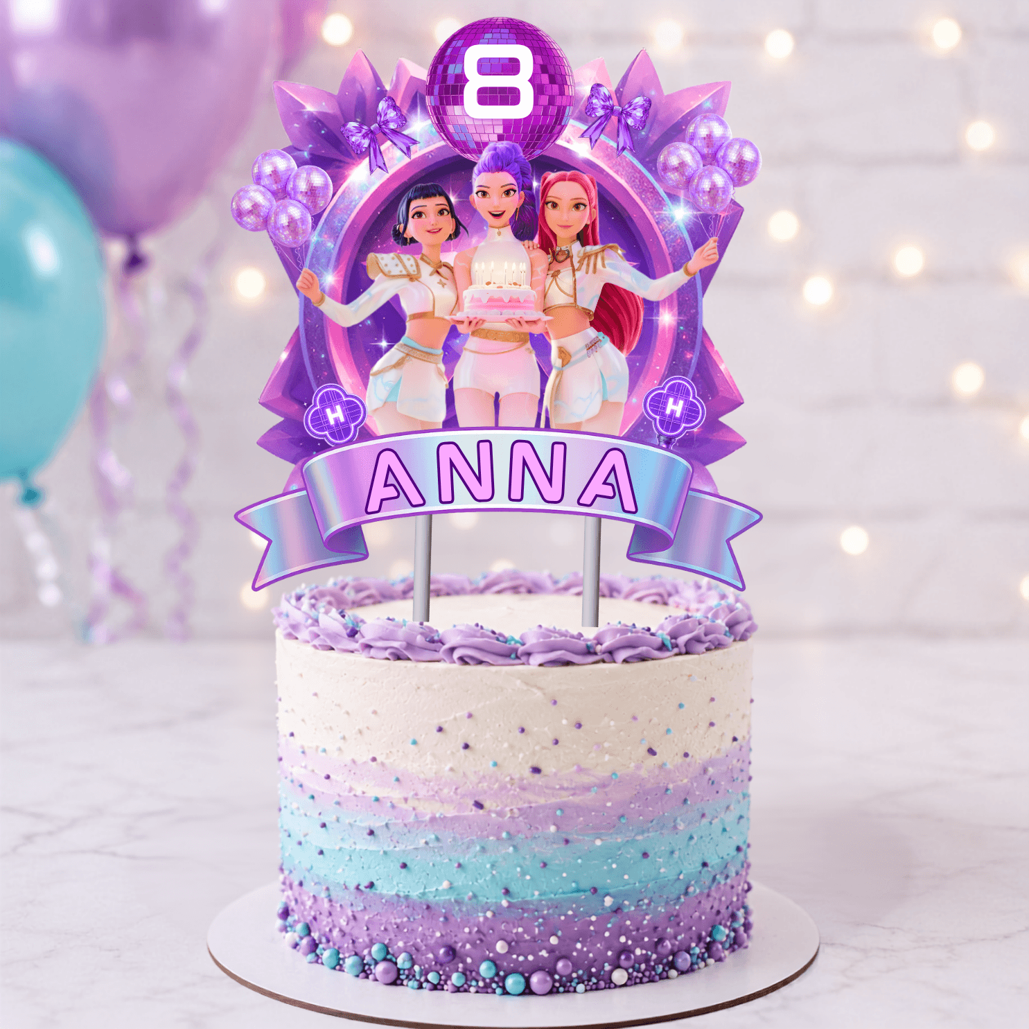 KPop Demon Hunters Editable Cake Toppers | Canva Template