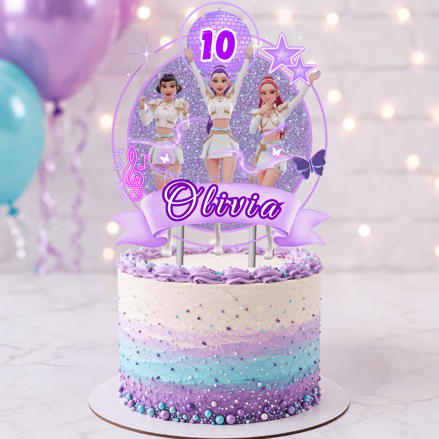 KPop Demon Hunters Editable Cake Toppers | Canva Template - Image 2