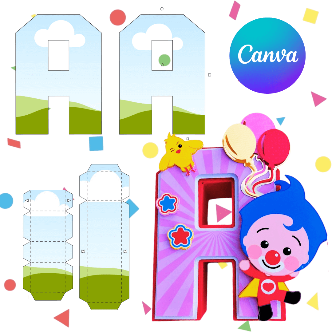 3D Letters & Numbers Templates | Editable Canva Alphabet for Party Decorations - Image 4