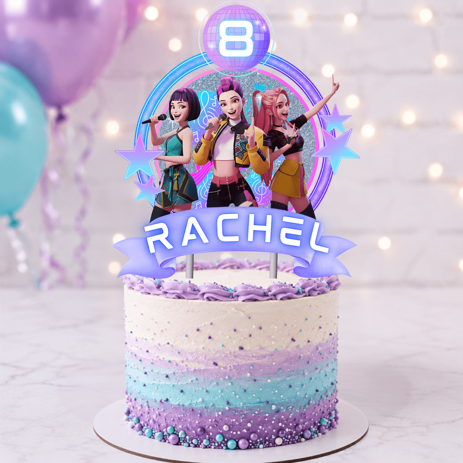 KPop Demon Hunters Editable Cake Toppers | Canva Template - Image 3