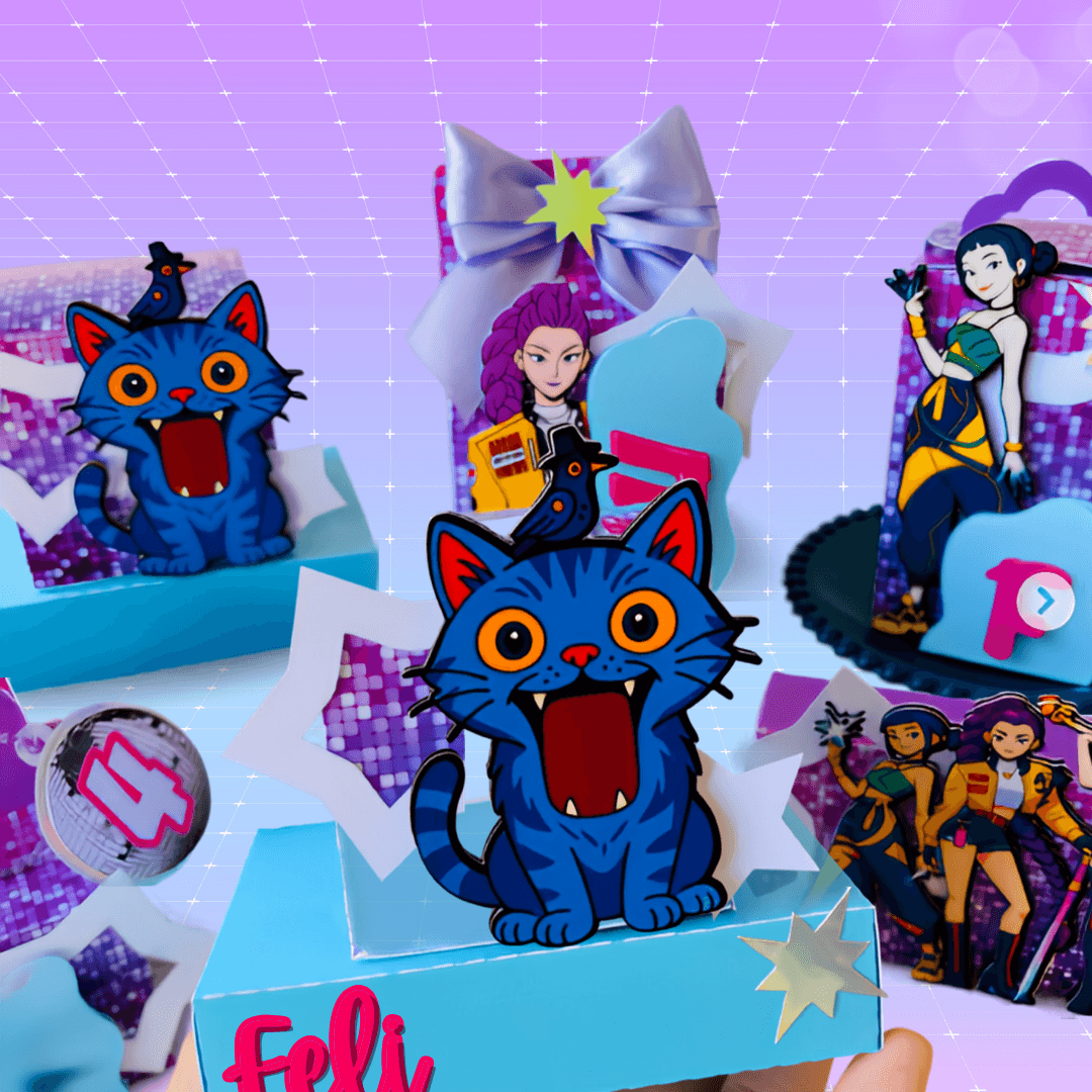 KPop Demon Hunters Party Favor Boxes | 5 Printable Candy Boxes | Birthday Party Favors - Image 2