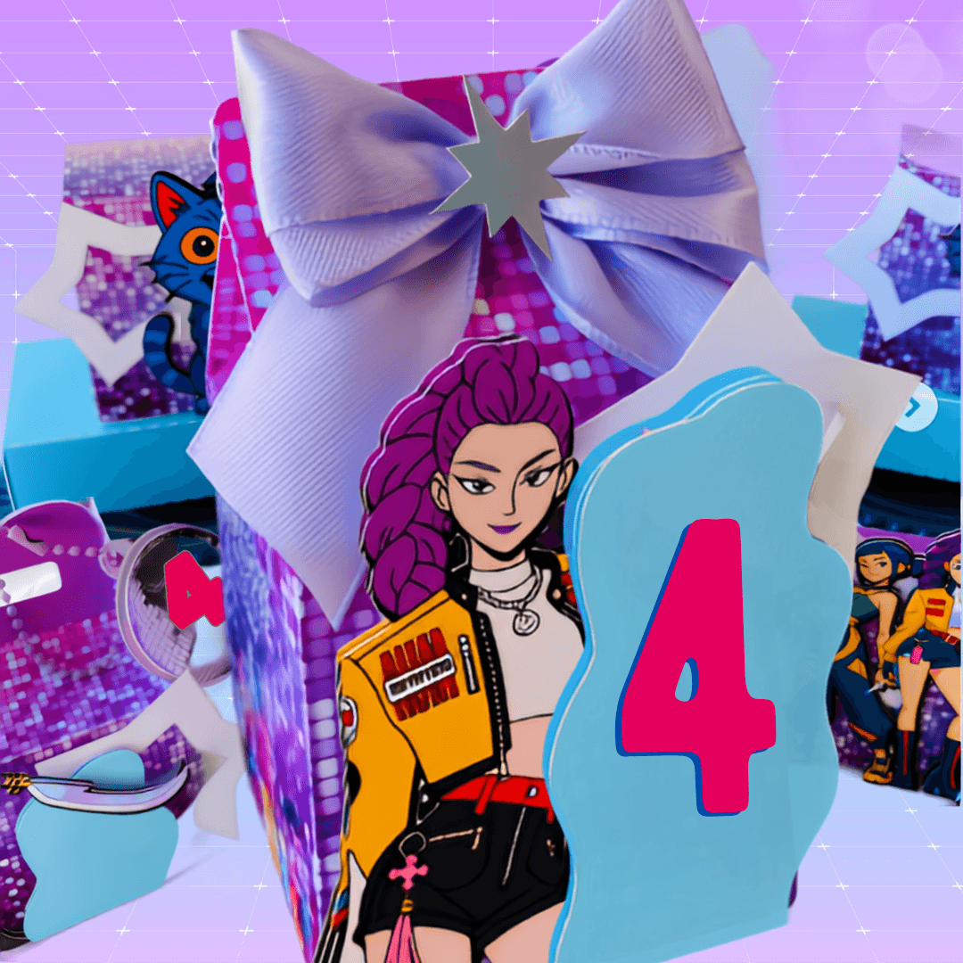KPop Demon Hunters Party Favor Boxes | 5 Printable Candy Boxes | Birthday Party Favors - Image 5