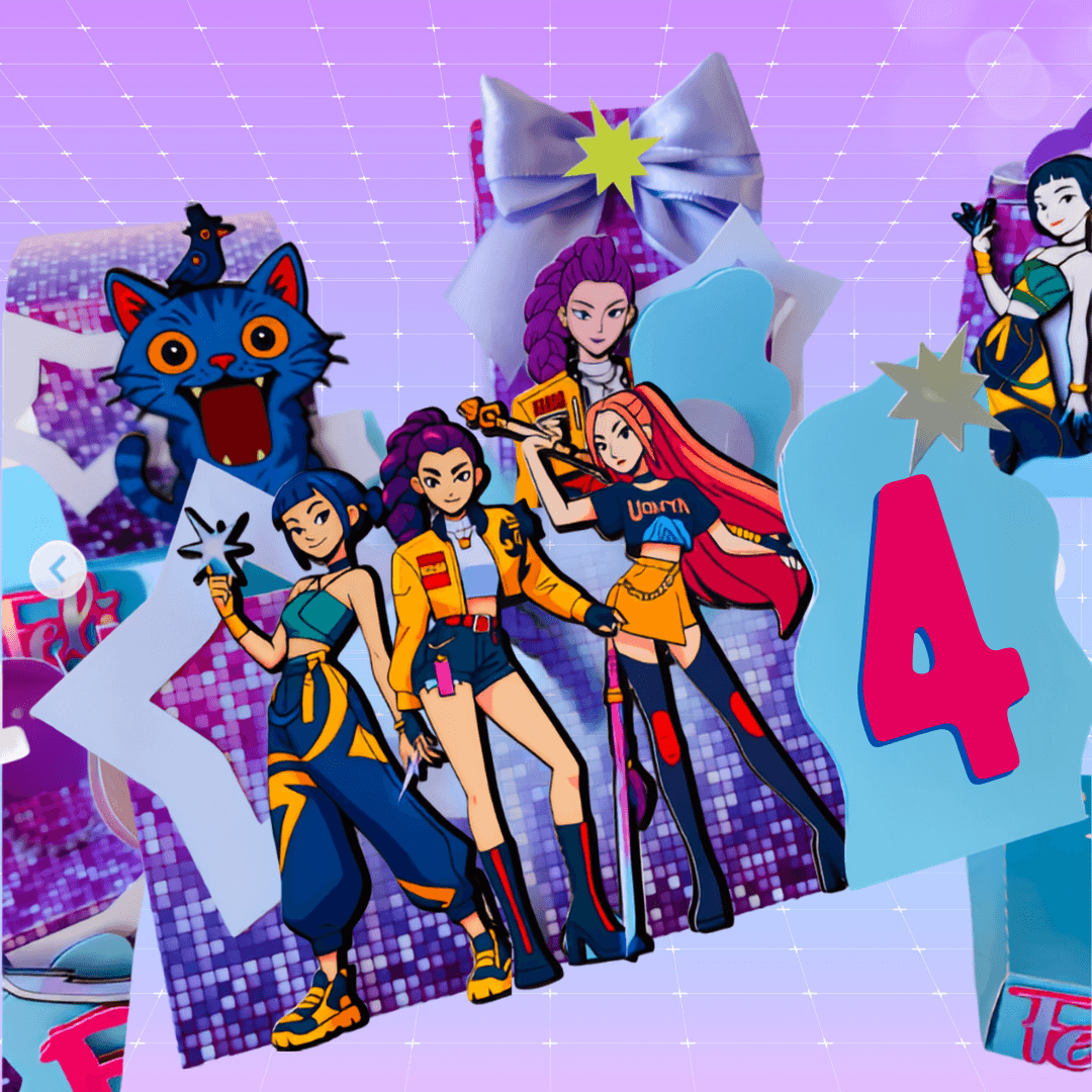KPop Demon Hunters Party Favor Boxes | 5 Printable Candy Boxes | Birthday Party Favors - Image 4