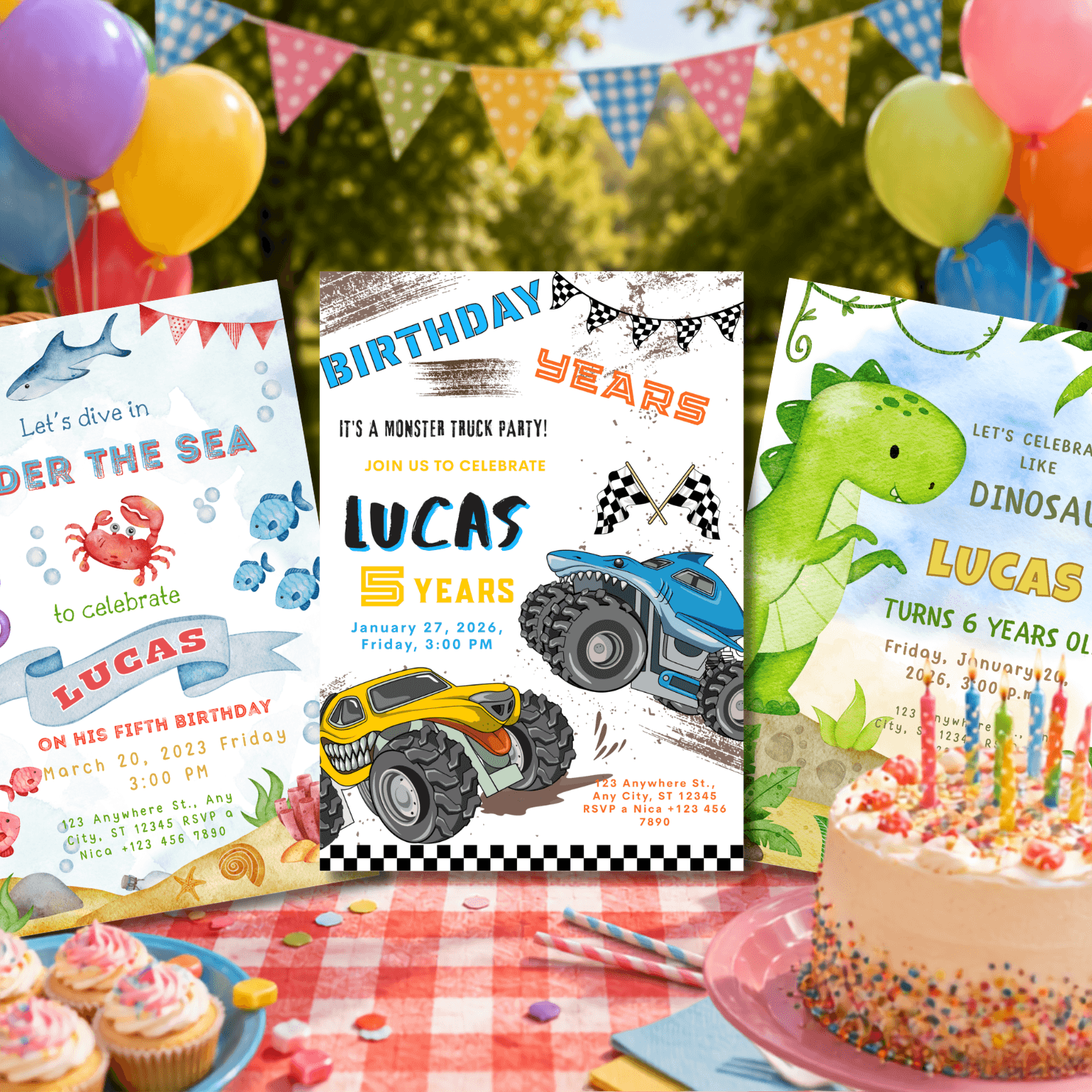 500+ Digital Invitation Templates | Editable Canva Birthday Invitations - Image 2