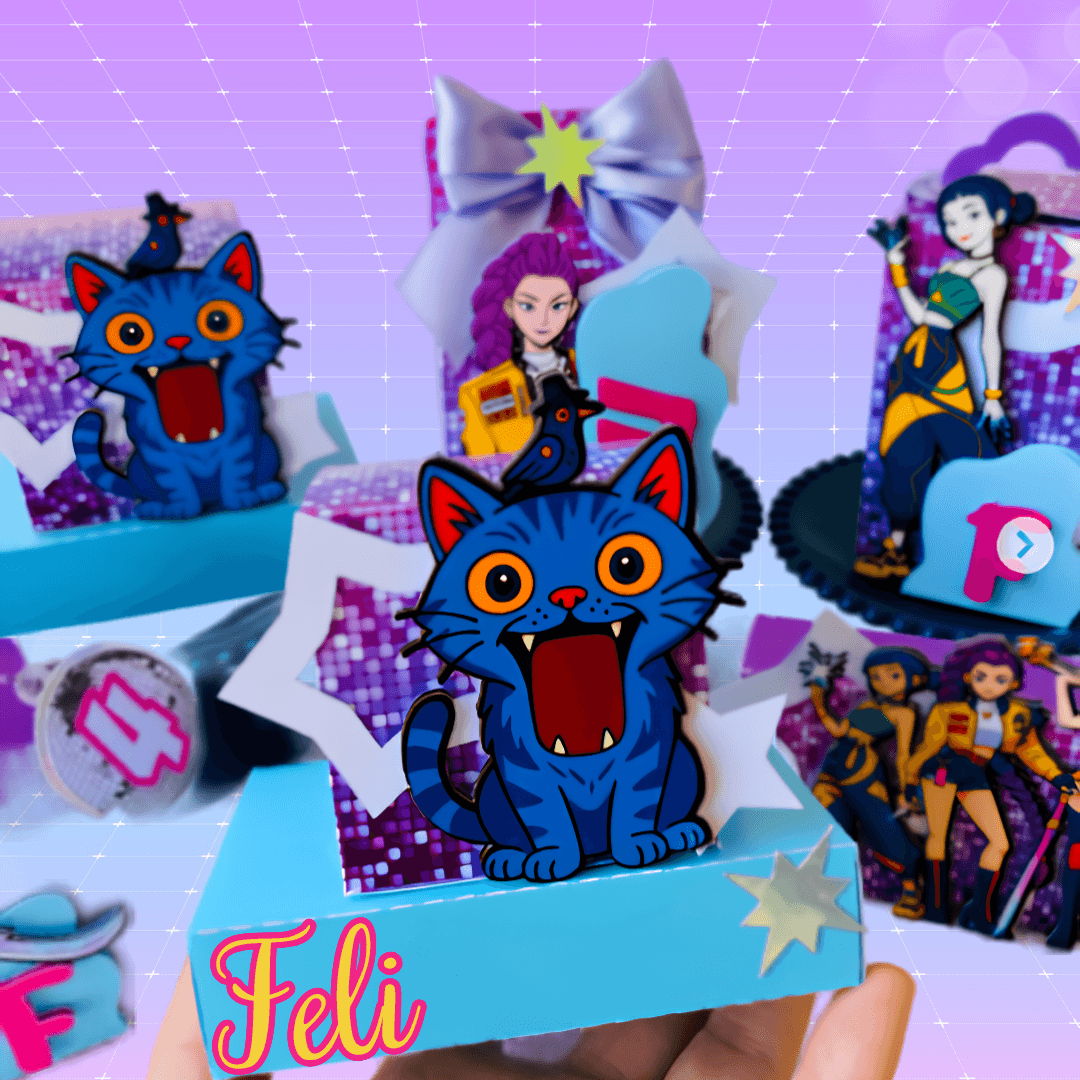 KPop Demon Hunters Party Favor Boxes | 5 Printable Candy Boxes | Birthday Party Favors - Image 6