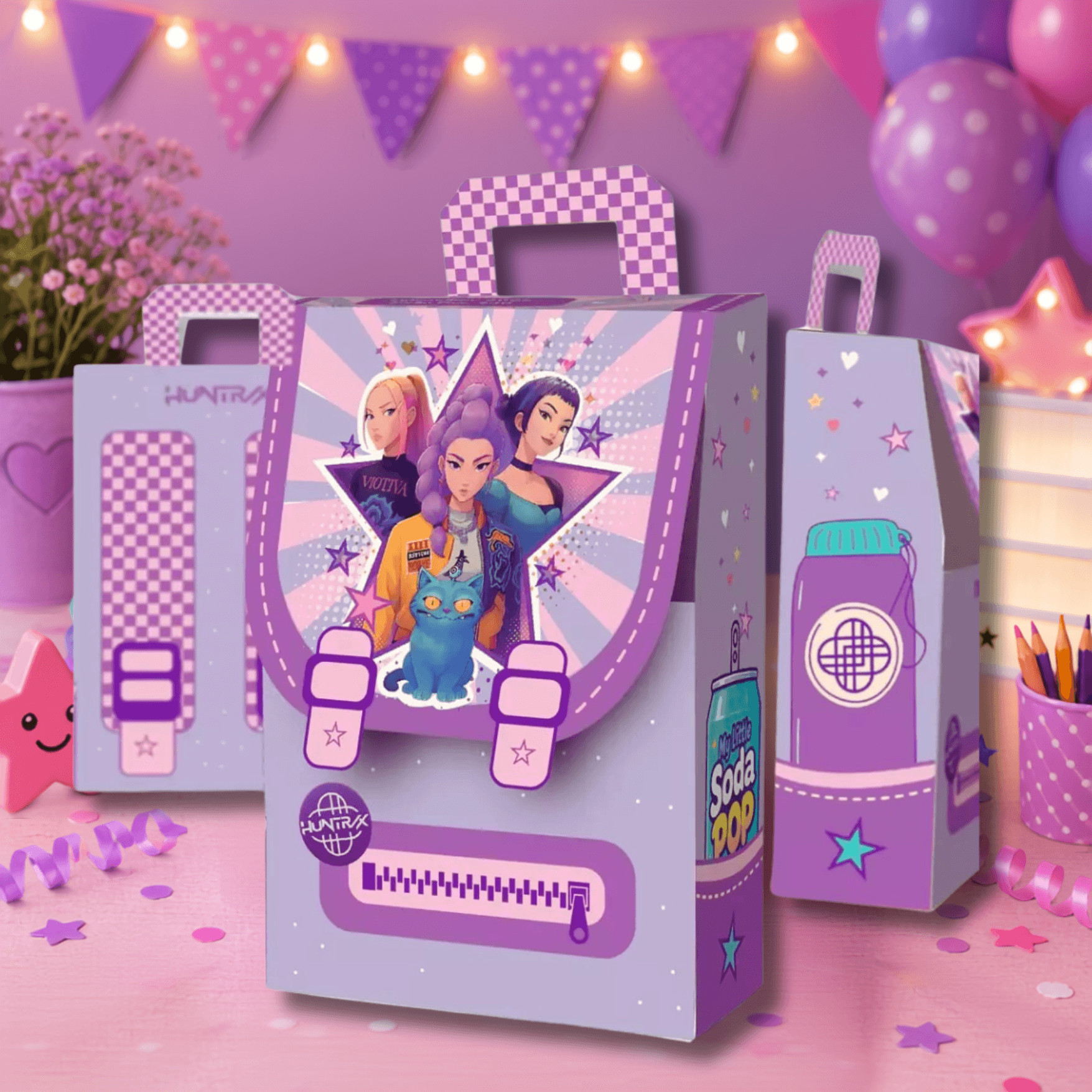 Printable Backpack Party Favor Box Template | Editable Canva & PDF | Candy Treat Box - Image 2