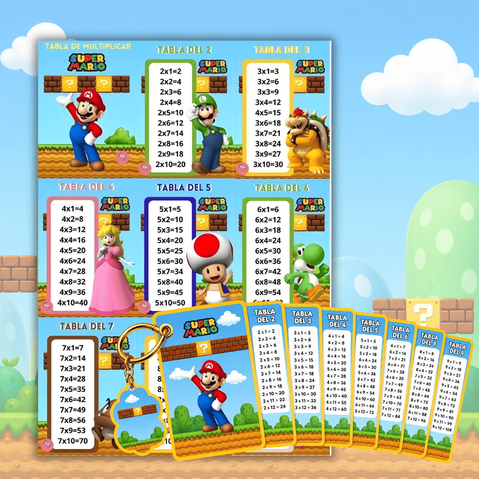 150+ Printable Multiplication Tables | Canva & PDF | Perfect for Keychains - Image 5