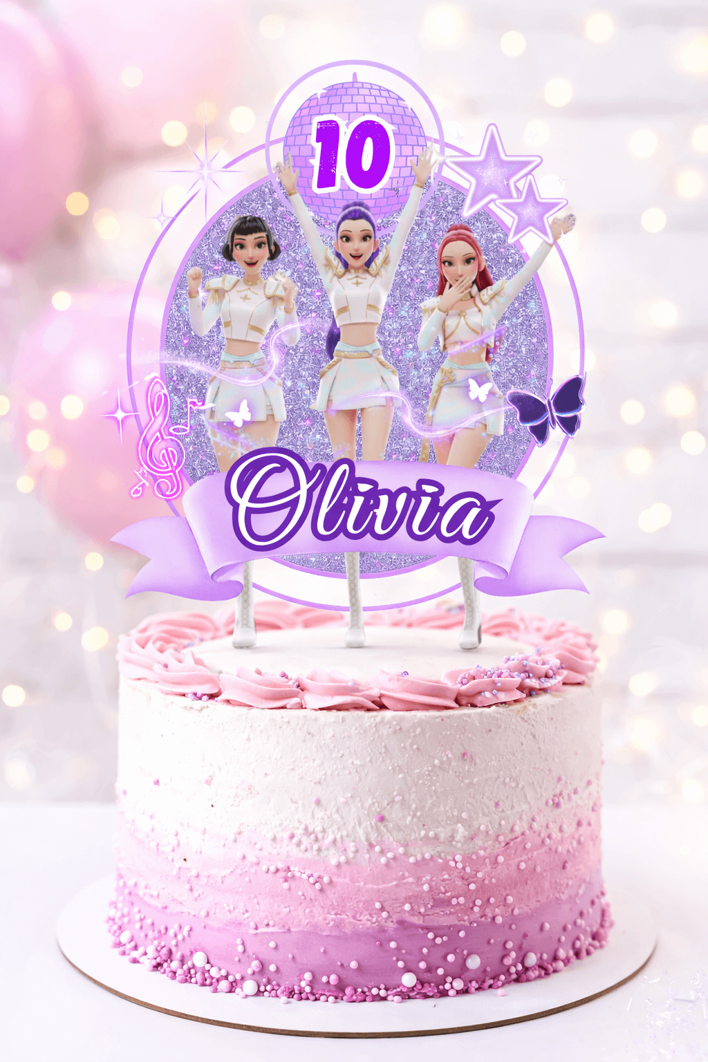 Kpop Demon Hunter Cake Toppers / Editables en Canva / CANVA Editable