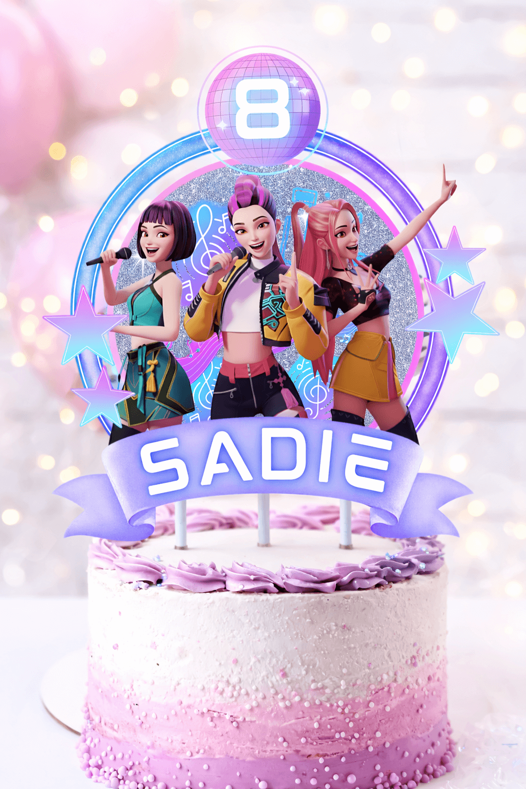 Kpop Demon Hunter Cake Toppers / Editables en Canva / CANVA Editable - Image 2