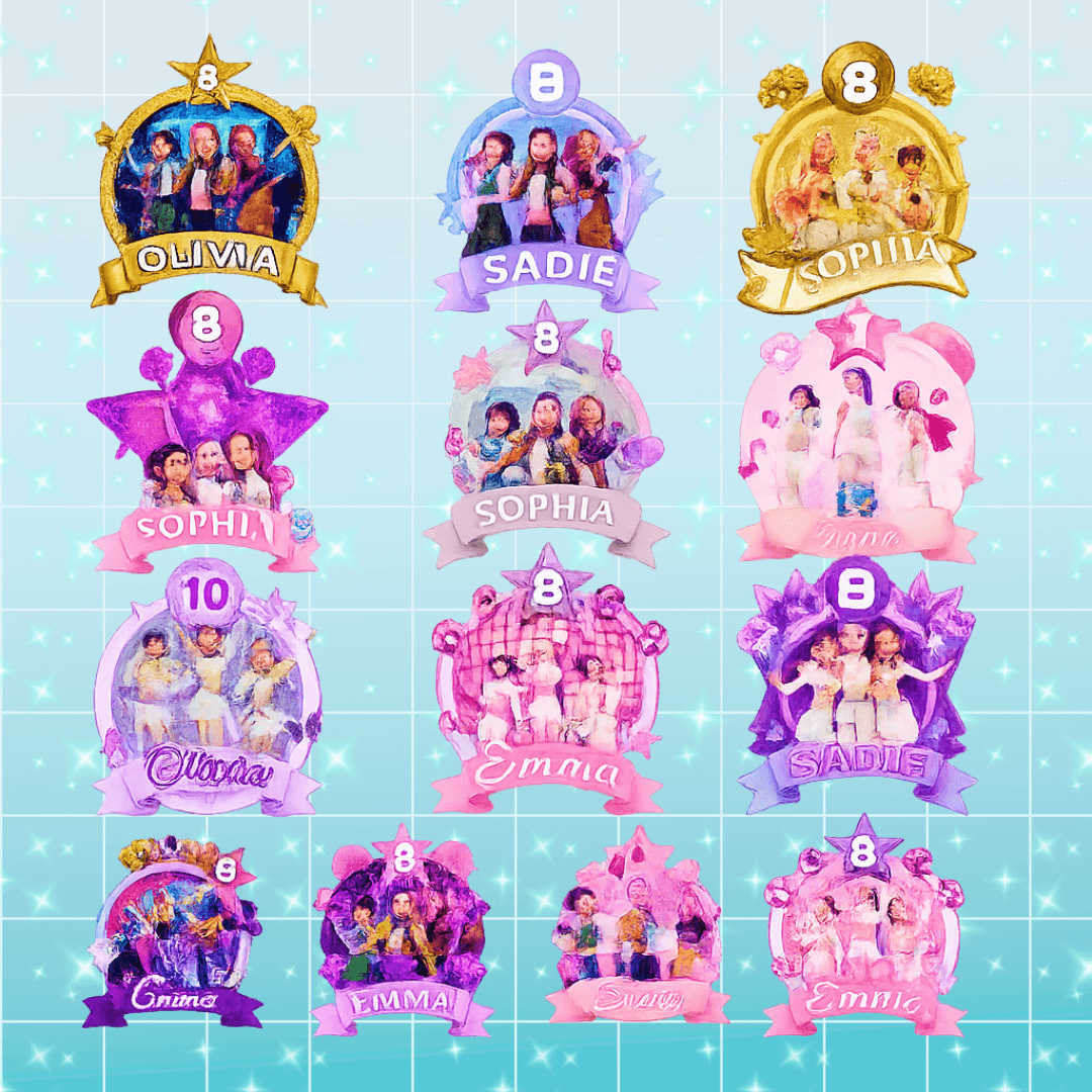 Kpop Demon Hunter Cake Toppers / Editables en Canva / CANVA Editable - Image 3