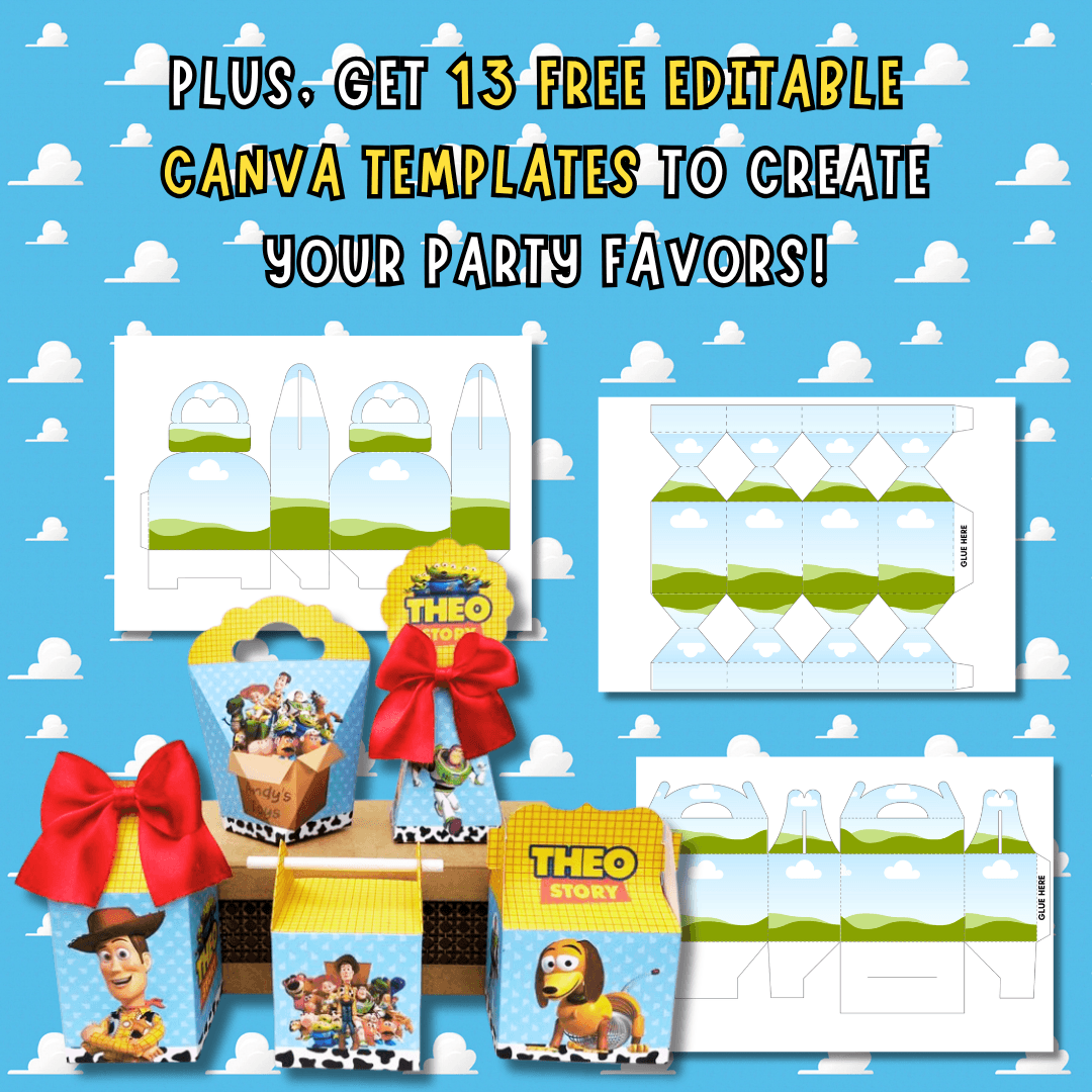 Toy Story Digital Paper & Clipart Bundle | 32 Digital Papers + 160 Cliparts | Canva Bonus Templates - Image 2